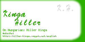kinga hiller business card